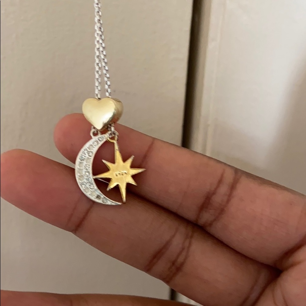 Heart, moon, and star necklace